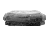 Laura Hill 800-GSM Mink Blanket Queen Size Double-Sided Soft Plush Bed Faux Throw Rug Silver MNKHV-SL