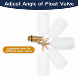 4 Pack Water Float Valve 1/2 Inch, Brass Float Ball Float with Adjustable Arm, Automatic Fill and V1369-AZ3-W-11528
