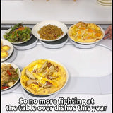 White 6 discs TheLazy Susan Revolution - Portable 22cm Rotating Food Tray for Easy Sharing V888-ELOSUNG28824