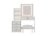 Artiss Dressing Table Vanity Desk Set Stool Led White FUR-V-DRESS05-LED-WH-AB