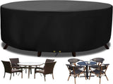 Round Cover - Waterproof - Large Round Garden Table Cover - Windproof - Anti-UV - Tough - Oxford V1188-MS101-03139-1