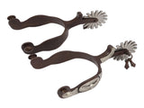2 PCS Cowboy Horse Spurs Outdoor Garden Retro Spurs Saddlery Equipment with Cow Icon V1294-YM3111220277111-0421