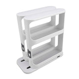Pull Out Rotate Spice Rack 2 Tier Multipurpose Vertical Seasoning Organizer for Kitchen Cabinet V1294-YM0901-3118240229411