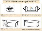 Woven Basket with Gift Bags and Ribbons, Gift Basket Empty, Cotton Rope Storage Organizer, Baby Toy V1369-AZ3-W-17587