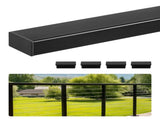 198 cm Stainless Steel Handrail, Rectangular Top Stair Deck Hand Rail for Outdoor/Indoor Steps with V952-LGFS65FT1JZ3355L3001V0