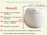 Small Dog Urn,Pet Urn,Pet Urns for Dogs,Pet Cremation Urn,Dog Urns for Ashes,Ceramic Dog Loss, V1107-136-96637-GRN-L