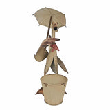 Standing Duck w Umbrella Pot Planter 46cm V637-03827DCK