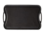 Oil-seasoned Ready to use 50.7x25.8cm Reversible Cast Iron Grill - Black V196-CIGP05