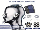 Magnetic six-blade, Whole-body wash, Digital display, Head-shaving, Electric V1106-111-05747-BLU-INCLUDINGSPAREBLADES