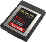 SanDisk 512GB Extreme PRO CFexpress Card Type B - SDCFE-512G-GN4NN READ 1700 MB/S WRITE 1400MB/S V28-FFCSAN512GCFEGN4NN