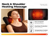 Wireless Neck Shoulder Massage Pillow with Heat, Ergonomic Shiatsu Kneading Cushion for Office Home V1341-ZY-PR8MJZLE-BLACK