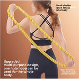 Purple Weighted Soft Spring Hula Hoop with Silent Alloy Interior and Polyester Wrap for Home Gym V888-ELOSUNG43407