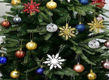 12 1.2-inch silver mirrored disco ball tree ornaments - suitable for family parties, V1188-MS101-01024-1