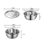 4 Pcs Kitchen Mixing Bowls with Grater Lid Stainless Steel Construction V1189-LWWAL-20260327-04661