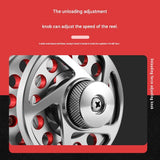 CNC Aluminium Front Strike Fishing Reel - Lightweight 69mm Fly Style Reel with Adjustable Drag and V888-ELOSUNG56789
