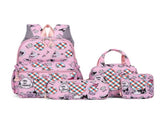 Pink Clow 4-Piece Large Capacity School Backpack Set for Primary Students Years 3-6 Durable Nylon V888-ELOSUNG43308