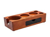 3 IN 1 Espresso Knock Box and Tamping Station 51/54/58MM Espresso Anti-slip Sapele Wood V1294-YM0901-H48704