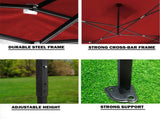 3x3m Pop Up Gazebo Outdoor Tent Folding Marquee Party Camping Market Canopy - red V610-GAR-3X3-RE