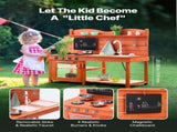 VEVOR Wooden Mud Kitchen Outdoor Toy Play Kitchen Set for Kids Pretend Playset V952-NJCFJDK40INC0CXFQV0