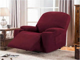 Power Lift Recliner Chair Cover, Stretch Jacquard Slipcover with Side Pocket, Wine Red V1188-MS-721-269