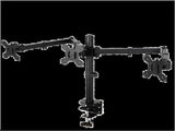 Levede Triple Monitor Arm Stand 10-27" Screens Desk Mount Adjustable Arms Black TV1020-AU