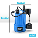 PROTEGE Tight Access Clean/Grey Water Submersible Sump Pump, Vertical Float Switch V219-PMPWTPPTCG1A