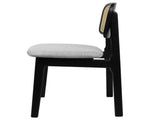 Levede Dining Chair Wood Rattan Armless Black x6 CH1144-2-BKX3