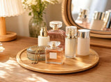 Rotating Wooden Lazy Susan Serving Tray with Silent Spin for Home Decor and Storage, Ideal for V1370-AZ4-22705