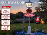 Christabelle 1.8m Christmas Lamp Post Outdoor Display Decoration LED Lights Front Yard Lawn Sta 112_RHG603