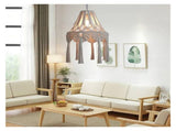 woven cotton rope ceiling lampshade, farmhouse countryside style bedroom living room dining room V1192-AZ-W-13924