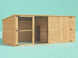 i.Pet Dog Kennel Extra Large 2.28M Wooden House Bed Outdoor Pet Puppy Cabin Log PET-GT-DH228-WOOD-AB