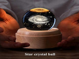 Music Box 3D Crystal Music Boxes,Luminous Rotating Ball Musical Box Dimmable,Music Box Gift for V1263-JX-1844