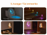 2-in-1 Motion Sensor Night Light with Toilet Light Function, 8 Color RGB Glow, Waterproof V1341-ZY-D4UEBA52-2PCS