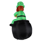 Luminous Gas Model St Patrick Day Inflatable Decoration Sitting Leprechaun for Indoor Outdoor V1294-YM0901-3115230150613