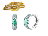 Elegant Ear Cuff with Teal Marquise Moissanite and 925 Silver Finish, Hypoallergenic and V1341-ZY-2Q449W4V-MOISSANITE-PREMIUMS925
