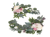 2pcs Hanging Flowers Swag ABS Artificial Decorative Arch Flowers with Bandage for Wedding V1294-YM0718-3115220088211