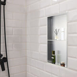 VEVOR Shower Niche, 33.0 x 63.5 x 10.2 cm Recessed Wall Niche Double-layer, with Hollowed-out V952-BXGLYBKYS2C198038001V0