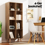 Artiss Bookshelf Bookcase 4 Tiers LEOR Walnut FURNI-Q-BSHELF-05-WD