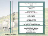 6 Feet Fence Post, 10 Pack U-Channel Heavy Duty Metal Fence Posts, Sturdy Steel Fence Stakes for V952-WLLZJSK6YC10EWSGIV0