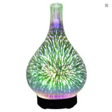 Essential Oil Aroma Diffuser - Mirror 3D Fireworks USB Aromatherapy Mist Humidifier V238-SUPDZ-12878460125264