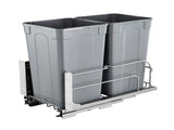 Pull-Out Trash Can, 27 QT x2 Double Under Mount Kitchen Waste Container, Heavy Duty Garbage V952-CFLJTDTHSST5PSCNSV0