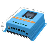 Blue 80A MPPT Solar Charge Controller with LCD Display and Dual USB Ports V178-59151
