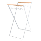 Trash Bag Holder Rubber Wood Handle Iron Flat Appearance Foldable Portable Garbage Bag V1294-YM0716-3117220182612