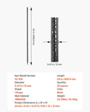 Rebar Stakes, 609.6 mm, Heavy-Duty 12 mm Diameter, Straight Galvanized Steel Ground Anchors with V952-LWDDIJ24YC12MNNC0001V0