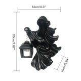 Resin Ghost with Lantern Resin Ghost Hell Messenger Statue Halloween Sculpture Garden Yard V1294-YM0716-10350917