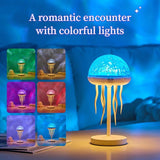 Jellyfish Projection Lamp with Dynamic Starry Water Wave Ambience, Ideal for Kids' Bedrooms, V1341-ZY-SSYHCMZY-WHITE