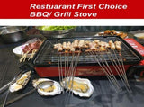 Portable Gas Stove Burner Butane BBQ Camping Gas Cooker With Non Stick Plate Red with Fish Pan and V255-JYT-001-RD