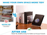 Non-Slips, Acrylic Book Ends for Shelves Clear Decoratives Non-Skid Heavy Duty V1189-LWWAL-20260401-06235
