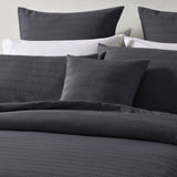 Bianca Kahlani Charcoal Waffle Quilt Cover Set Single V442-BCA-QUILTCS-KAHLANI-CHARCOAL-SB
