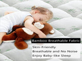 Bamboo Pillowtop Mattress Topper Luxury Bedding Mat Pad Protector Cover King Single 108 x 203 cm V201-W12782545